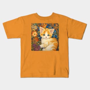 Cute Kitten Baby Ginger Tabby Cat Kids T-Shirt